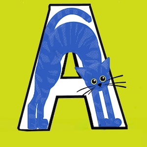 A CAT Postkarten Alphabet Katzenbuchstabe