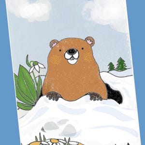Carte postale à imprimé MARRON