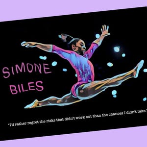 SIMONE BILES Cartolina - Chances, Ginnasta - Citazione