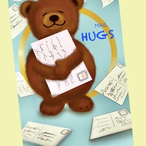 BEAR HUG Postkarte Welt Postkartentag