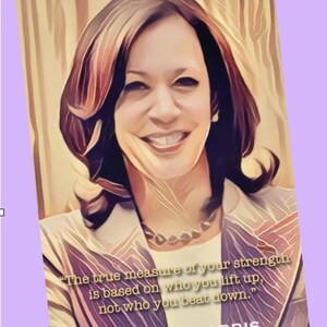Carte postale KAMALA HARRIS - Citation « Force »