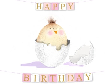 HAPPY BIRTHDAY CHICK  Postcard