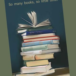 SO MANY BOOKS Postkarte