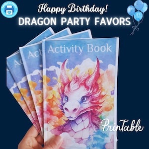 Birthday Party Favors Dragon Birthday Party Decorations Dragon Coloring Pages Dragon Birthday Games Kids Birthday Gift Girl Boy Dragon Book