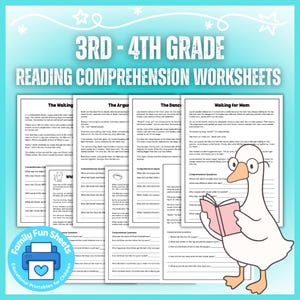 Brani di comprensione della lettura per la terza elementare per la quarta elementare Schede di lavoro di comprensione della lettura per la terza elementare Schede di lavoro di lettura per la terza e la quarta elementare