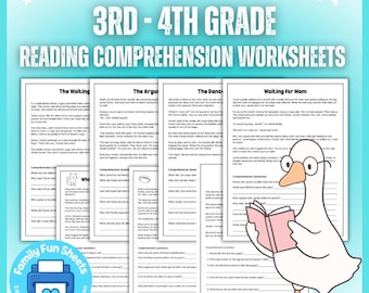 3rd Grade Reading Comprehension Passages for 4th grade 3rd grade Reading Comprehension Worksheets Reading Worksheets for 3rd and 4th