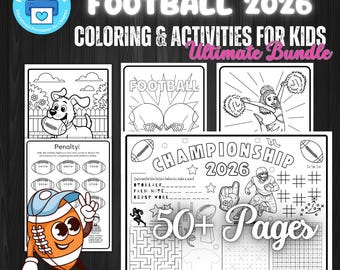 Páginas para colorear de fútbol, hojas para colorear de fútbol, páginas para colorear del Super Bowl, actividades para el día del juego, juegos de fiesta de fútbol para niños.