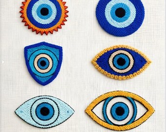 Evil Eye Punch Needle Pattern | 6 Designs, 2 Sizes (PDF Download)