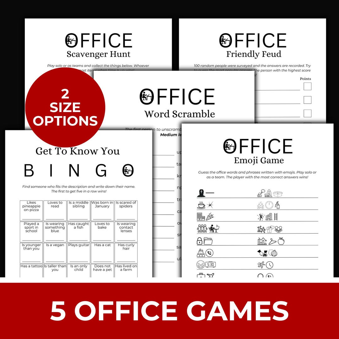 Office Party Games Bundle: Team Building Icebreaker Activities (PDF ...