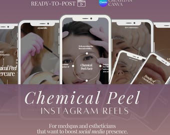 Chemical Peel Reel Templates: Instagram Content for Social Media (Digital Download)