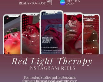 Red Light Therapy Reels: Instagram Content for Canva (Digital Download)