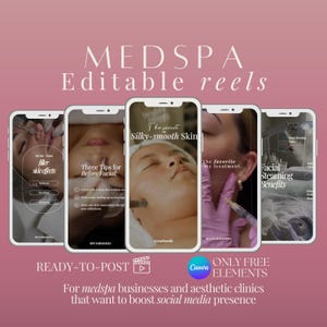 Medspa Instagram Reel Templates: Skincare Social Media (Canva)
