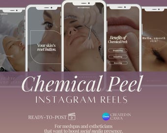 Chemical Peel Reels: Social Media Content for Canva (Digital Download)