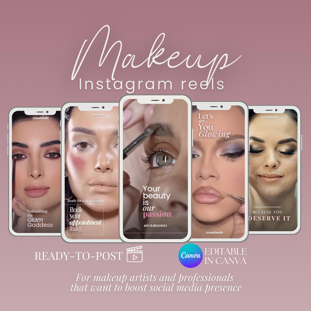 Makeup Artist Instagram Reels: MUA Social Media Templates (digital ...