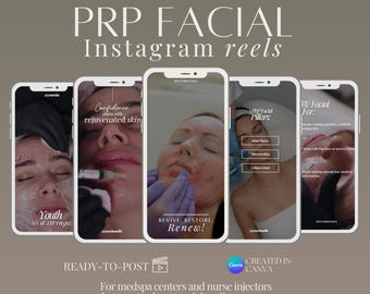 PRP Facial Reels: Social Media Content for Canva (Digital Download)