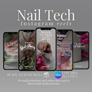 Nail Tech Instagram-rollen: socialmediasjablonen voor nagelkunstenaars (digitale download)