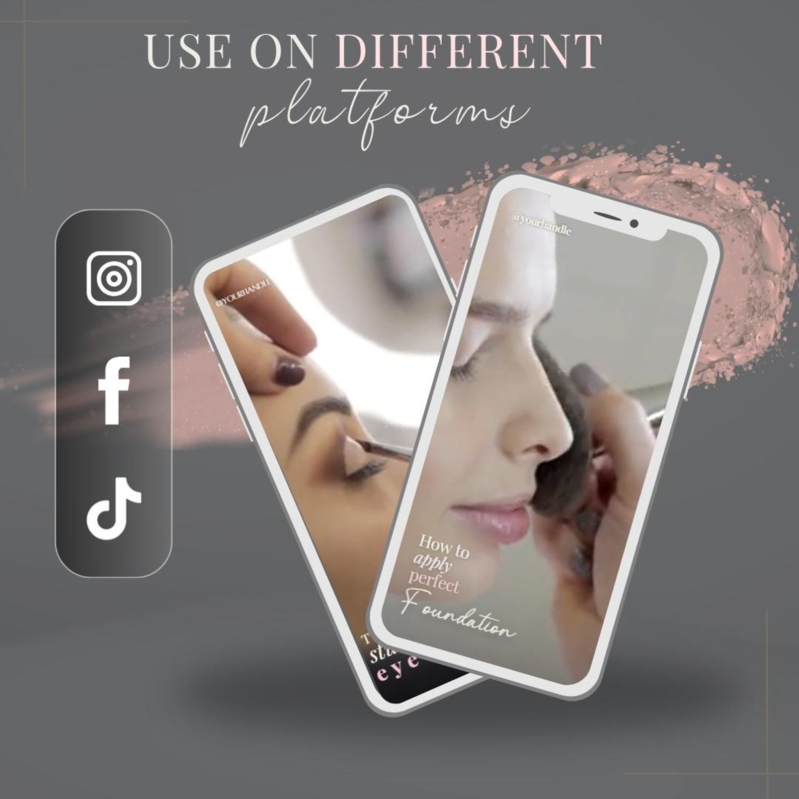 MUA Instagram & Tiktok Reel Templates | Luxury Makeup Artist Story ...