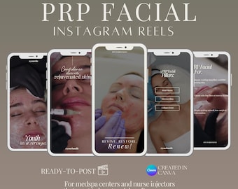 PRP Facial Instagram Reels Templates: Med Spa Marketing (PDF Access)
