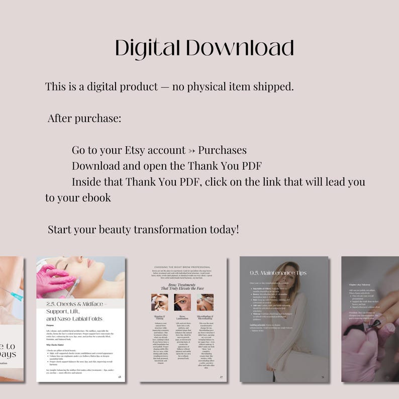 Injectables Guide, From Average to Pretty in 30 Days, Beauty Investment, Facial Glow Up - Etsy