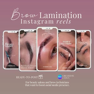 Modelli di rulli per la laminazione delle sopracciglia: video sui social media per il lifting delle sopracciglia (download digitale)
