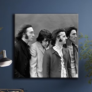 The Beatles Poster Wall Art | Recording Studio Canvas Print | Rock & Pop Music Decor for Fans | Beatles Music Group Art