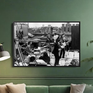the Beatles DachKonzert 1969,Beatles Leinwand, Kunst, Beatles Vintage Fotografie, Beatles Retro Poster