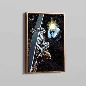 Silver Surfer Vintage Fantastic Four Comic Canvas Wall Art