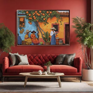 Mexican Traditional Home Painting Canvas Print - Mexican Housewarming ...