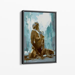 Naked Woman Canvas Print – Sensual Wall Art, Bedroom Decor, Elegant and Intimate Photo Art for Home and Bedroom Aesthetics