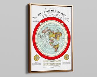 アレクサンダー・グリーソンの新標準世界地図 - 1892年平面地球