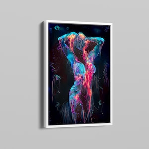 Sensual Naked Woman Canvas Art – Elegant Wall Art for Bedroom, Intimate and Artistic Decor, Perfect for Modern Home Aesthetics
