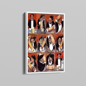 Guy Buffet: La creación del lienzo de martini perfecto – Póster de comida y bebida – Decoración retro para bares – Papel pintado para cafeterías – Arte abstracto de martini