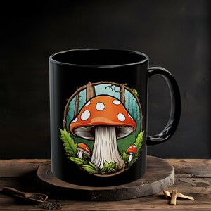 Fungi Mug Coffee Cup, Nature Mug, Mushroom Mug Art, Nature Lover Gift, Magic Mushroom Lover