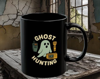 Ghost Hunting Mug, Paranormal Hunter, Paranormal stories gift, Spirit sound, Ouija board, Cursed present, Spirit Box scary ghost stories