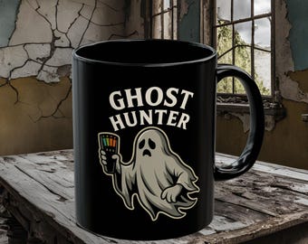 Ghost Hunting Mug, Paranormal Hunter, Paranormal stories gift, Spirit sound, Ouija board, Cursed present, Spirit Box scary ghost stories