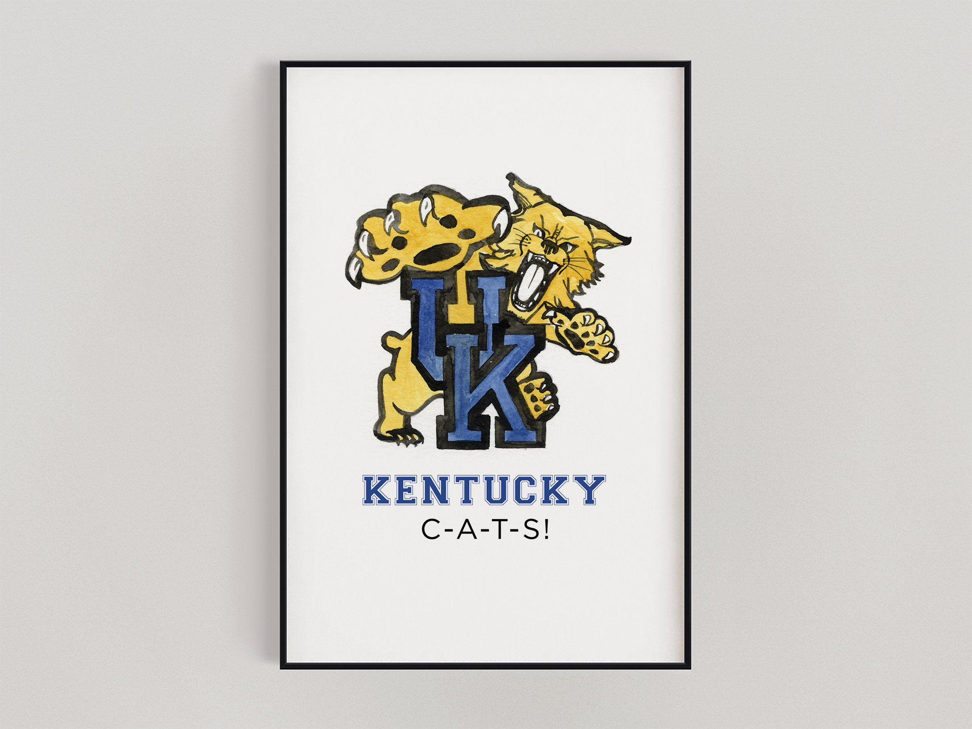 Watercolor University of Kentucky Print - Kentucky Wildcats - College ...