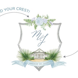 Watercolor Wedding Crest - Build Your Crest - Semi-Custom Crest - Wedding Crest File