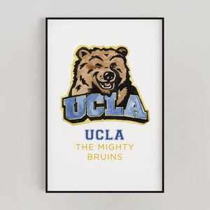 Watercolor University of California Los Angeles - UCLA Bruins - College Print - Collegiate Collection - The Mighty Bruins