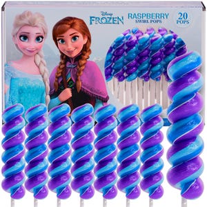 Disney Frozen Swirl Lollipops 20pk- Frozen Candy For Disney Frozen Party Favors-Frozen Party Decorations - Elsa And Anna Frozen Themed Candy