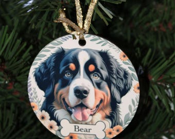 バーニーズ・マウンテン・ドッグのクリスマスオーナメント - Etsy 日本