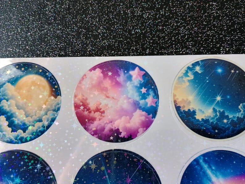 Virtual Star Sticker Sticker Set Galaxy Sky Sticker for Astronomy Lover Gift for Journaling ...