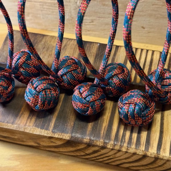 Handmade Paracord Begleri – Fidget Toy (Marble or Steel Core) | Mele Kalikimaka