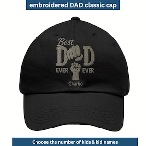 Embroidered Fist Bump Dad Hat Classic Baseball Cap Fathers Day Gift Father and Son Matching Cap Best Dad Ever Embroidery Hat for Dad