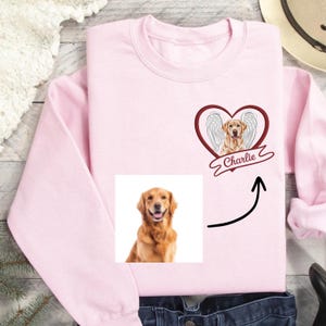Custom EMBROIDERED Photo Pet Sweatshirt Custom Dog Portrait Dog Sweatshirt Pet Face Shirt Dog Mom Gift Dog Embroidery Personalized Gifts