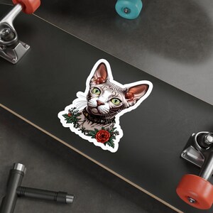 Süsse Katze Vinyl Aufkleber | sterben geschnitten Kawaii Tier Aufkleber | Wasserdicht für Laptop, Planer, Flasche