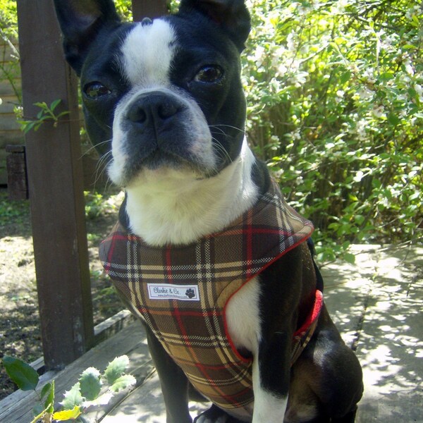 Comfort Soft  Dog Walking Harness- Plaidberry Brown