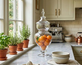 Glass Apothecary Storage Jar