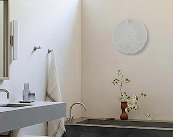 White Round Faux Coral Wall Decor