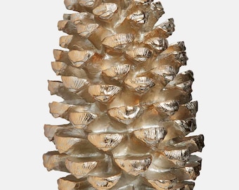 Large Freestanding Decorative Gold Pinecone