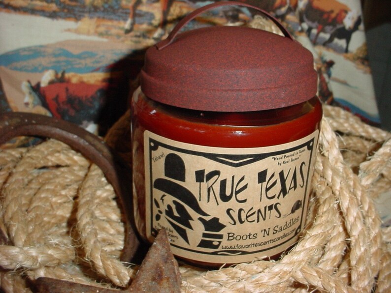 16 oz Western Texas Cowboy Style Candle Choose Your Scent Etsy